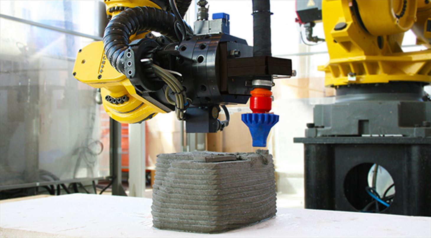 3D print med beton p Teknologisk Institut
3D print with concrete at Danish Technological Institute